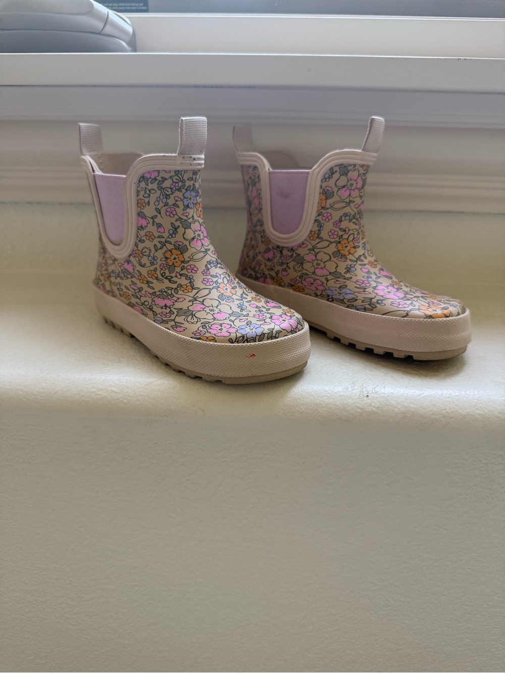 Zara Kids Floral Pink Waterproof Rain Boots